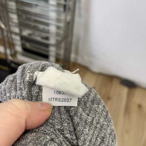 Enza Costa Ribbed Sheath Tank Bodycon Stretch Baseball Dress Gray size Small - Picture 9 of 9